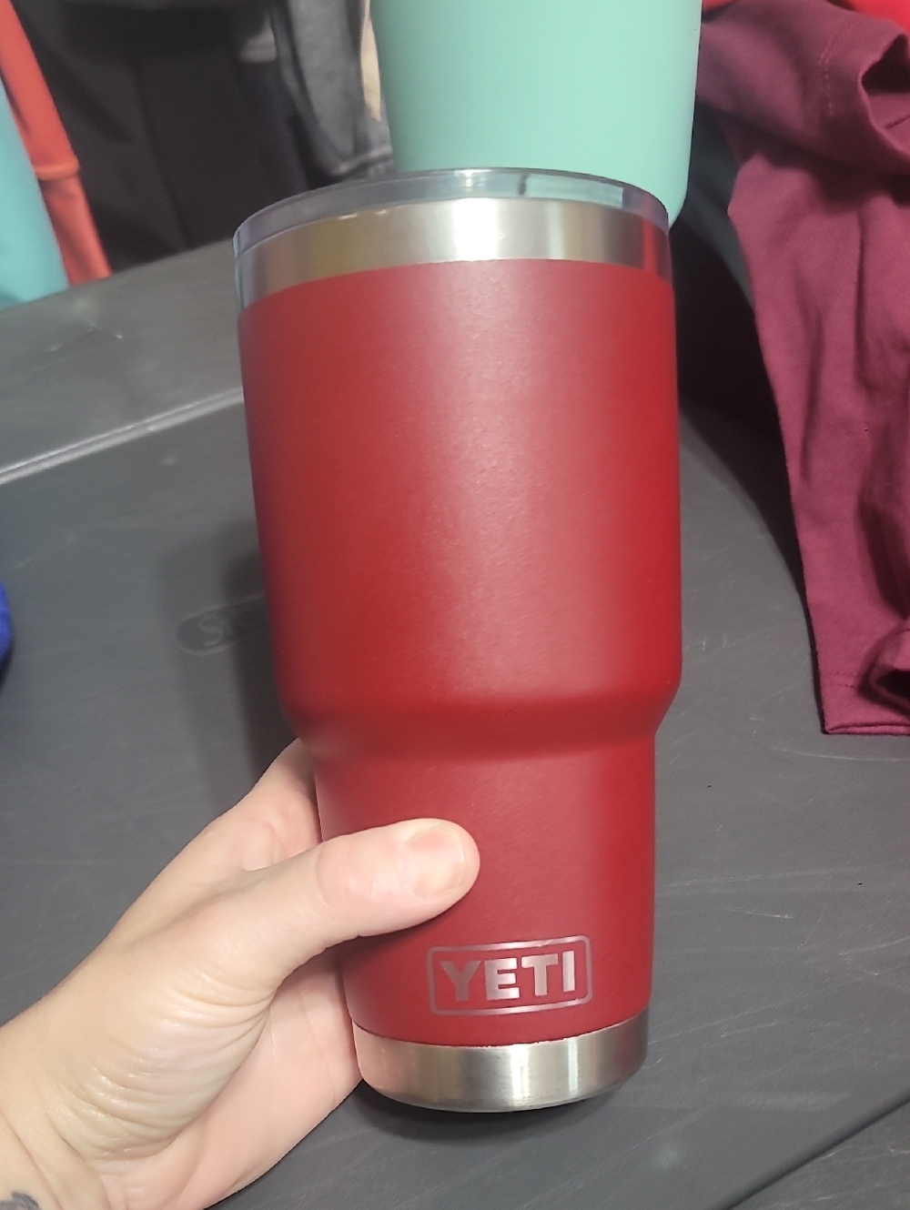YETI Red Stainless Steel Insulated Tumbler with Lid 30 Oz